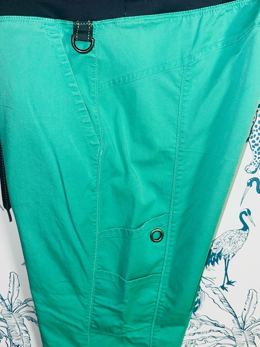 healing hands Teal Drawstring Utility Joggers with Black Waistband - Picture 5 of 7